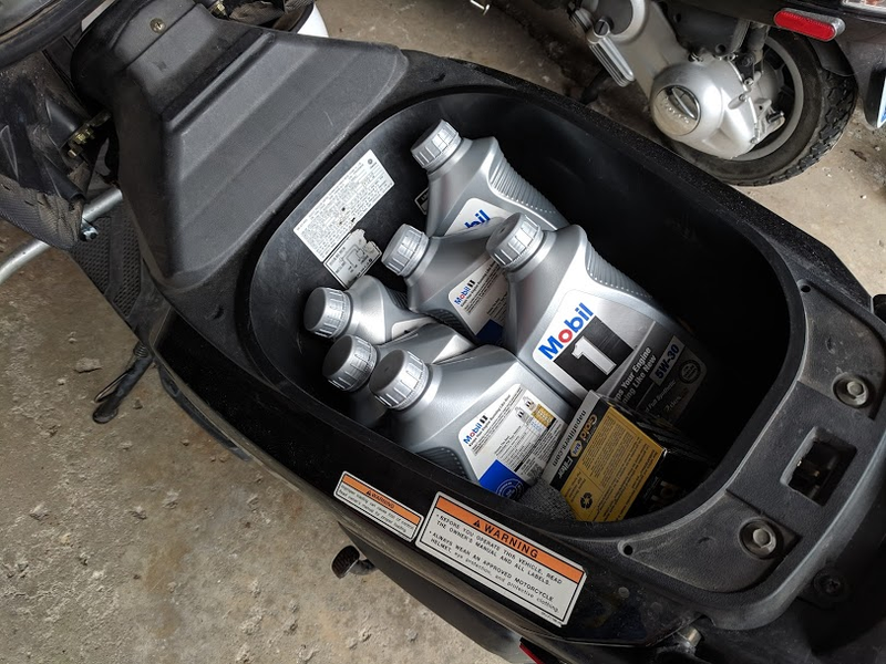 Illustration for article titled It's been a productive spring break. Scooters, and truck work, and house work, oh my!